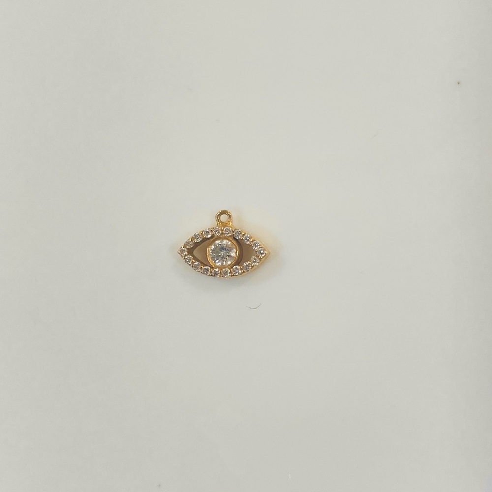 Evil eye gold & diamond pendant